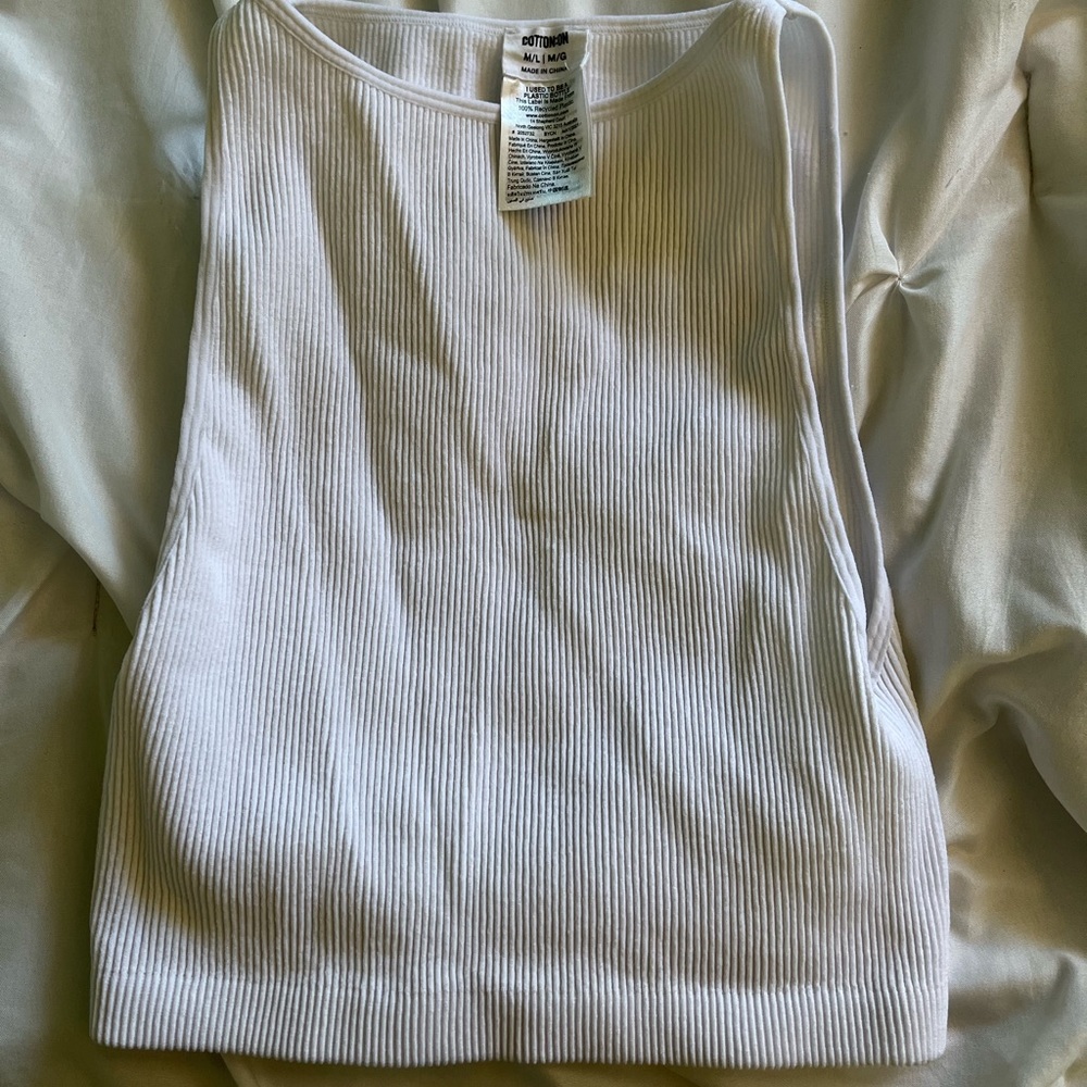 Cotton On ribbed crop tank top